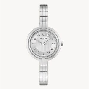 NWT Bulova Raphsody Diamond Accent Watch with White Dial